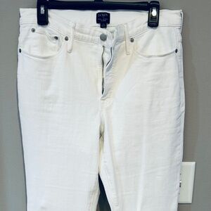 J Crew Full Length Flare White Jeans - Never Worn